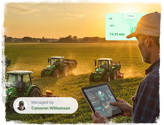 autonomy in agriculture - holding ipad